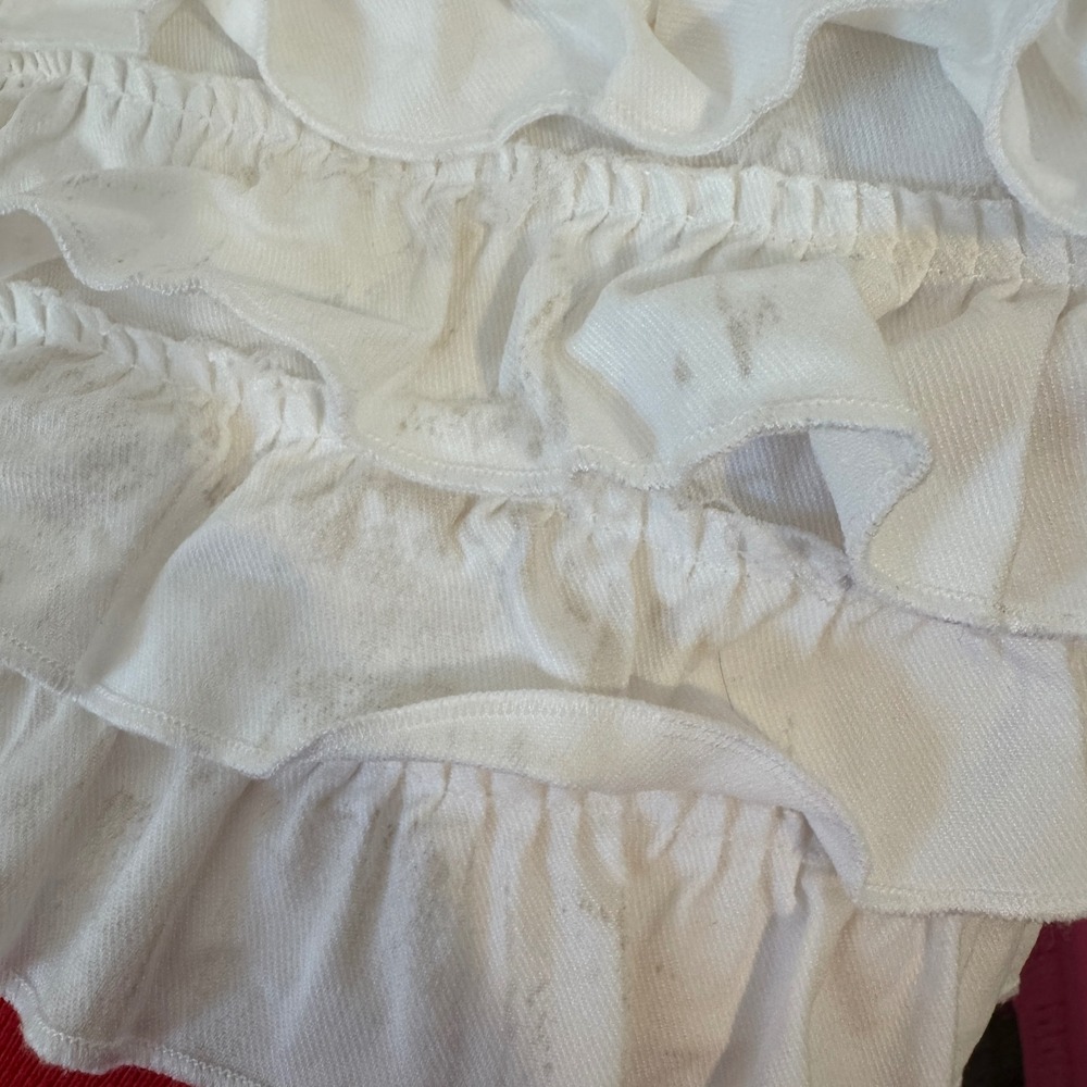 Edikted White Strapless Corset Ruffle Mini Dress Small Y2K Coquette Party - Picture 5 of 6